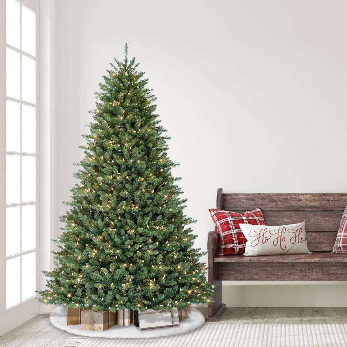 puleo international 6.5ft pre-lit full fraser fir artificial, package contents
