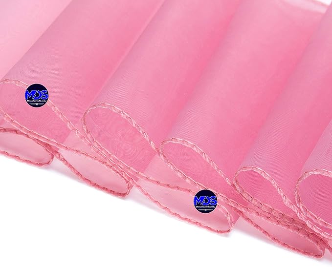 MDS Pack of 75 PCS Organza Chair Sashes Wider Dining Chair Bows Ribbon Tie Back for Wedding Party Birthday Bridal Shower Reception Event Banquet Home Chair Cover Decoration - Dusty Pink