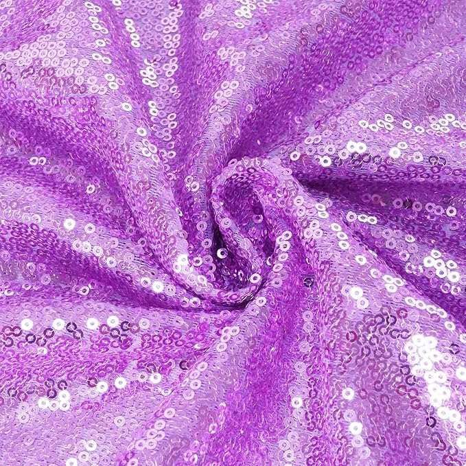 Eternal Beauty Lavender Sequin Backdrop, 6x8 Ft Glitter Background Curtains for Shimmer Photography Party Wedding Birthday Back Drop Decor