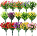 thiccywoov 60 bundles outdoor artificial fall flowers bulk,spring,colorful, main product view