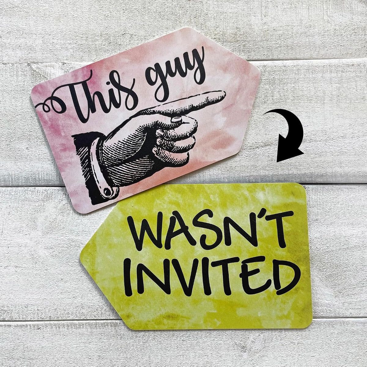 Plastic Photo Booth Prop Signs - Set of 10 Phrases - PARTY Mix