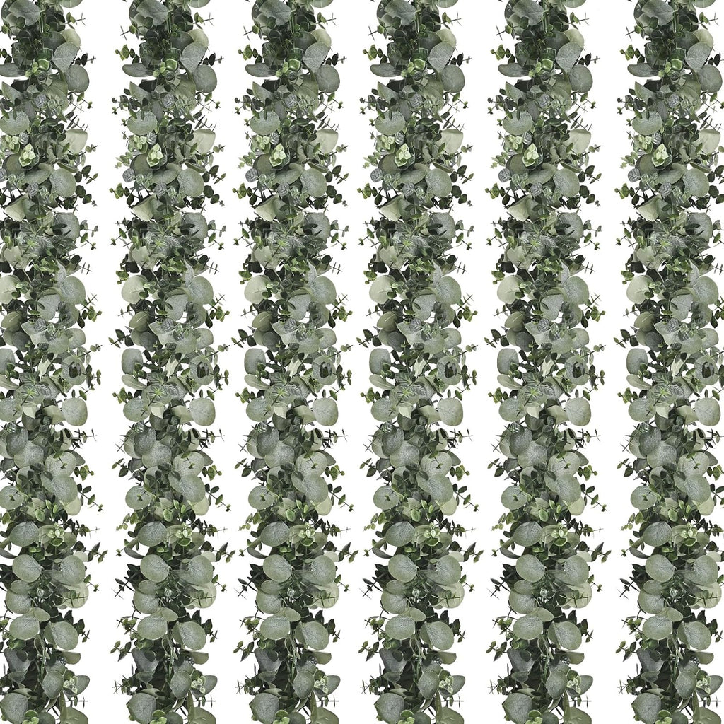 dolicer 6 packs 6ft artificial eucalyptus garland faux, main product view