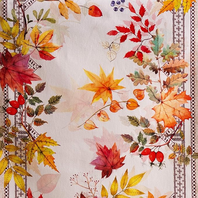 Maison d' Hermine Table Runner 100% Cotton Single Layer Table Runners 60 inches Long for Thanksgiving Christmas Decorations Home Kitchen Dining Party Wedding (Amarante, 14.5" x 60")