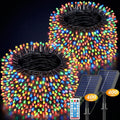 lithome 2 pack upgraded solar string lights outdoor, main product view