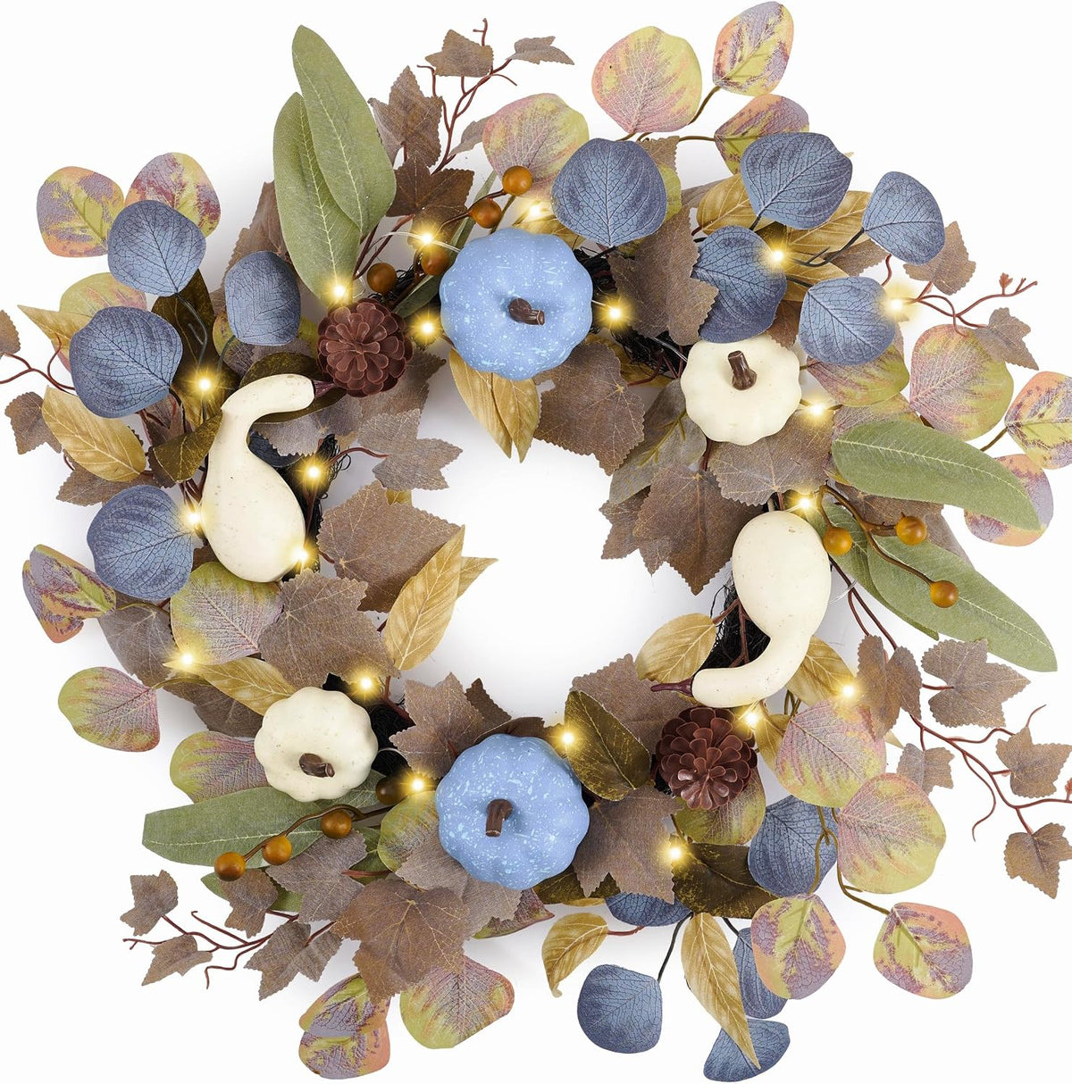 decorbyhannah 18'' fall wreath for front door with, main product view