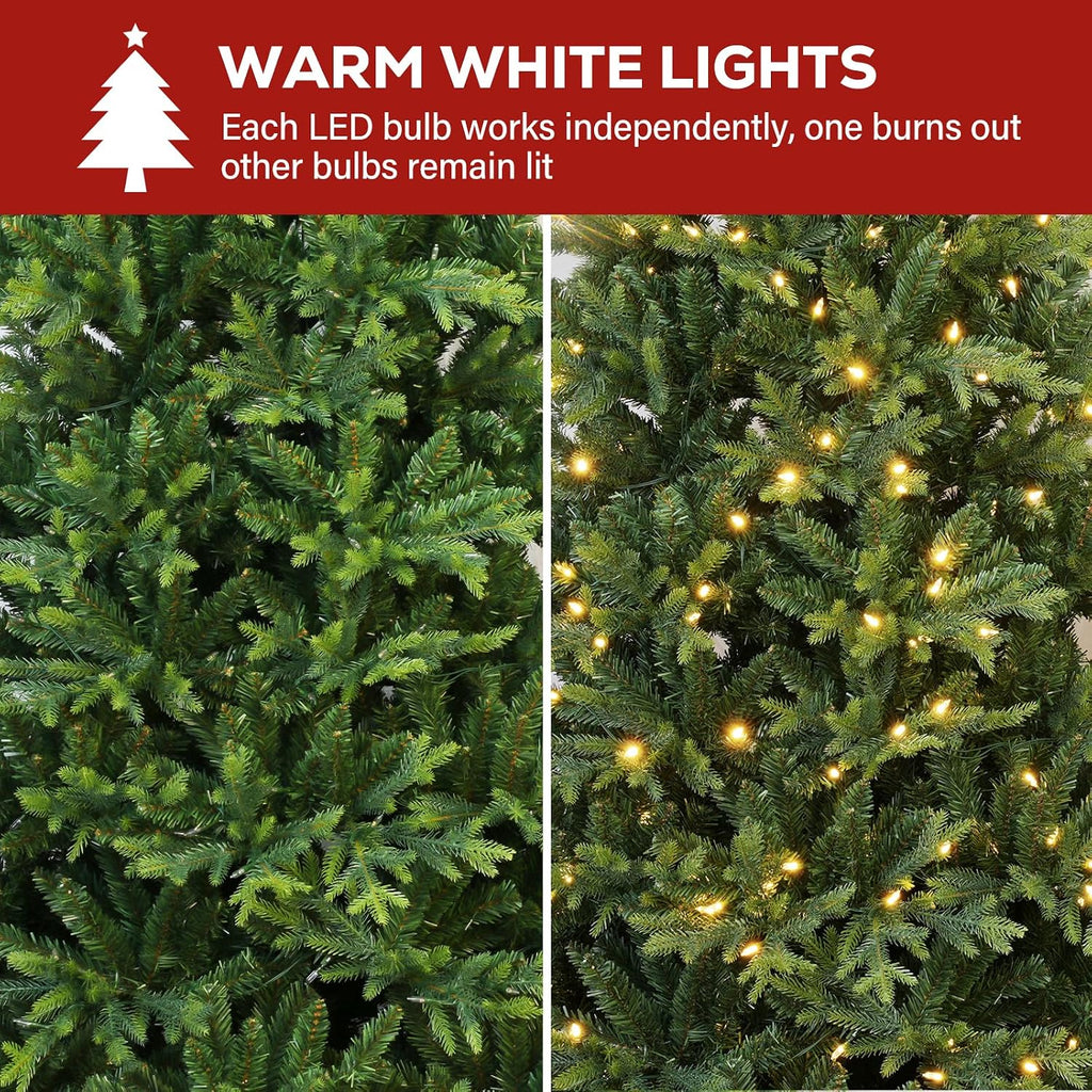 hykolity 9 ft prelit artificial christmas tree with, package contents