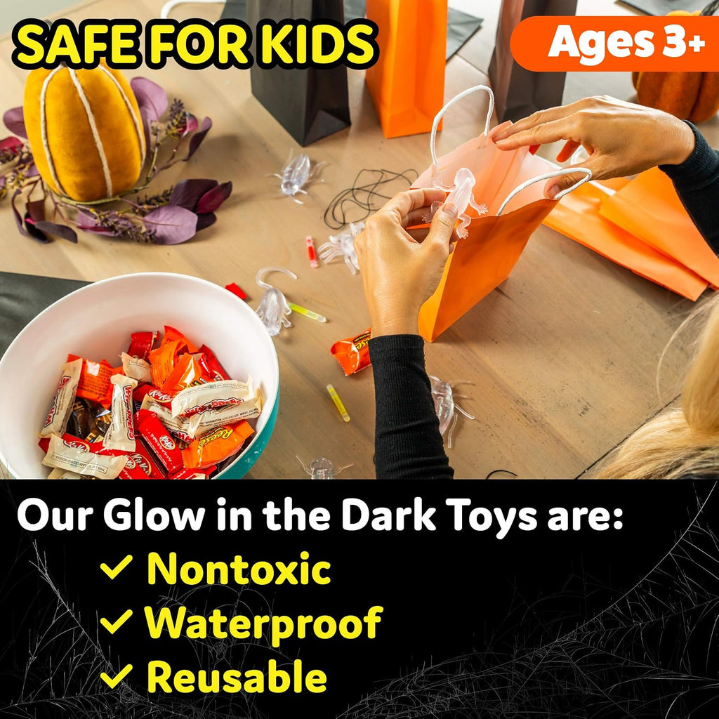 Glow Critters Easter Egg FIller & Basket Stuffer - Glow Sticks Party Favors - Glow in The Dark Party Supplies - 30 Count