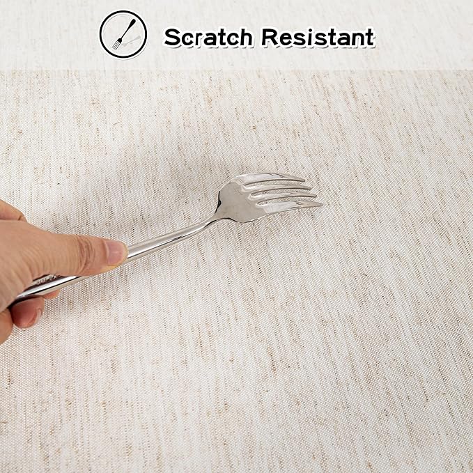 MYSKY HOME Table Cloth 60x60 in Rectangle Table, Heavy Duty Cotton Tassel Linen Look Waterproof Tablecloths Farmhouse Tablecloth, Wrinkle Free Table Cover with Beige Tassels for Kitchen Dining, Party