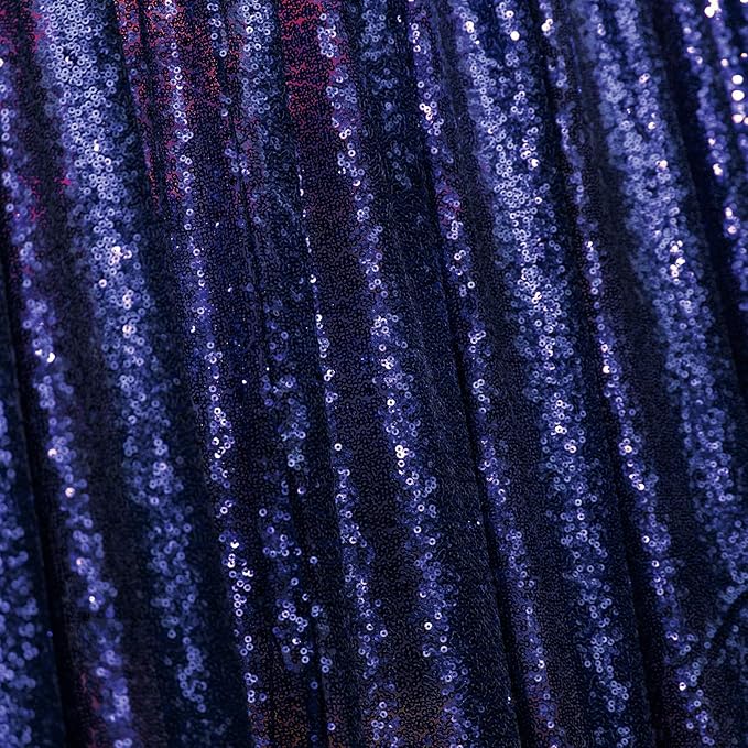 JYFLZQ Navy Blue Sequin Backdrop Curtains 10ft x 10ft 1 Panel Glitter Photo Booth Backdrops Sparkly Photography Background Drapes for Parties Wedding Bridal Showers