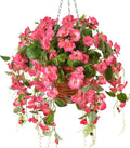 artificial fake hanging hibiscus flowers plants baskets for, main product view