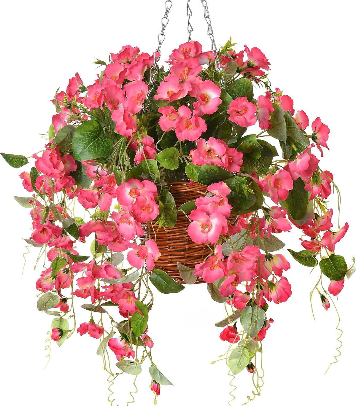 artificial fake hanging hibiscus flowers plants baskets for, main product view