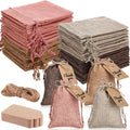 woanger 100 pcs drawstring burlap gift bags 4x6'', main product view