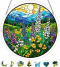 8.9 Inches Wildflower Puzzle Suncatcher, Sun Catcher Puzzle Gift for Women