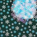 MARFOREVER Blue White Snowflake Confetti Decorations, Winter Glitter Confetti Christmas Snowflake Table Sequins Scatter Centerpiece for Xmas Winter Wonderland Wedding Snow Party Decor Supplies