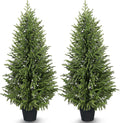 4ft 2pack artificial cedar topiary trees 2 pack,real, main product view