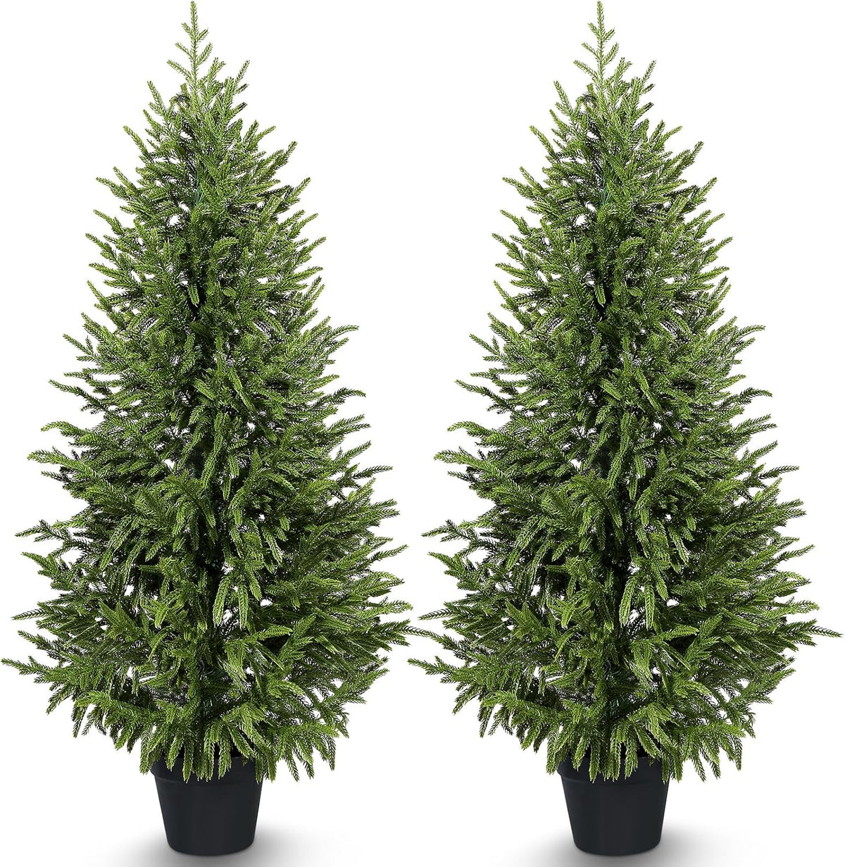 4ft 2pack artificial cedar topiary trees 2 pack,real, main product view
