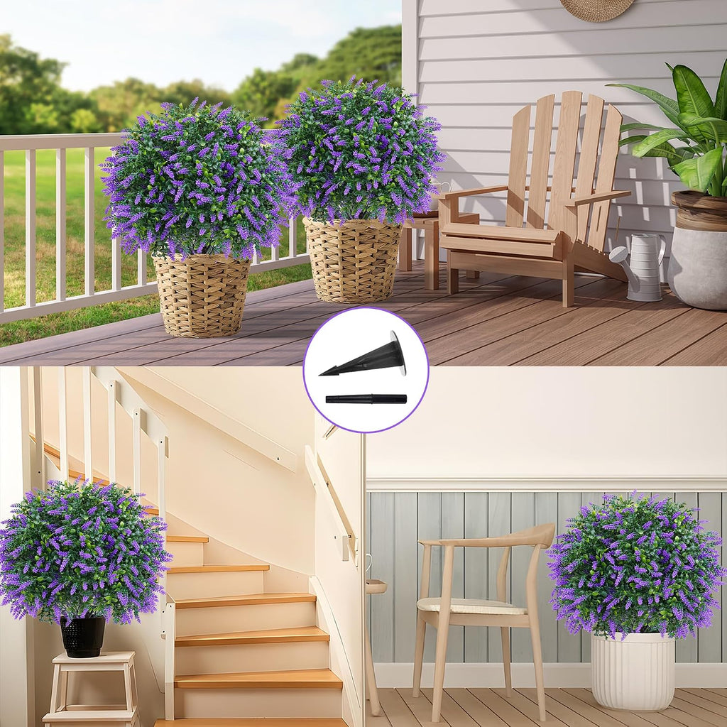 grooy artificial set of 2 uv resistant boxwood, package contents