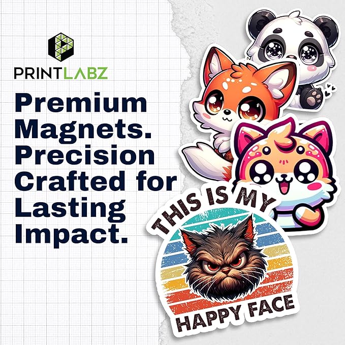 Custom Photo Magnet - Personalized Fridge Car Locker Cutout Magnets - Magnetic Logos Photos Images Designs - Contoured Cutline - Printlabz