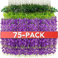 Wisteria Hanging Flowers,Fake Hanging Flowers,Wisteria artificiales Garland for Home Wedding Arch Floral Party Garden Ceremony Outdoor Decor,3.6 feet Long(75,Purple)