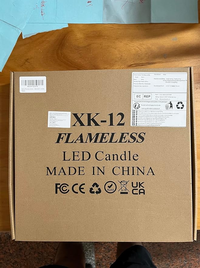 Da by Waterproof Outdoor Flameless LED Battery Candles, 12 High-Temperature Resistant Simulated Candles