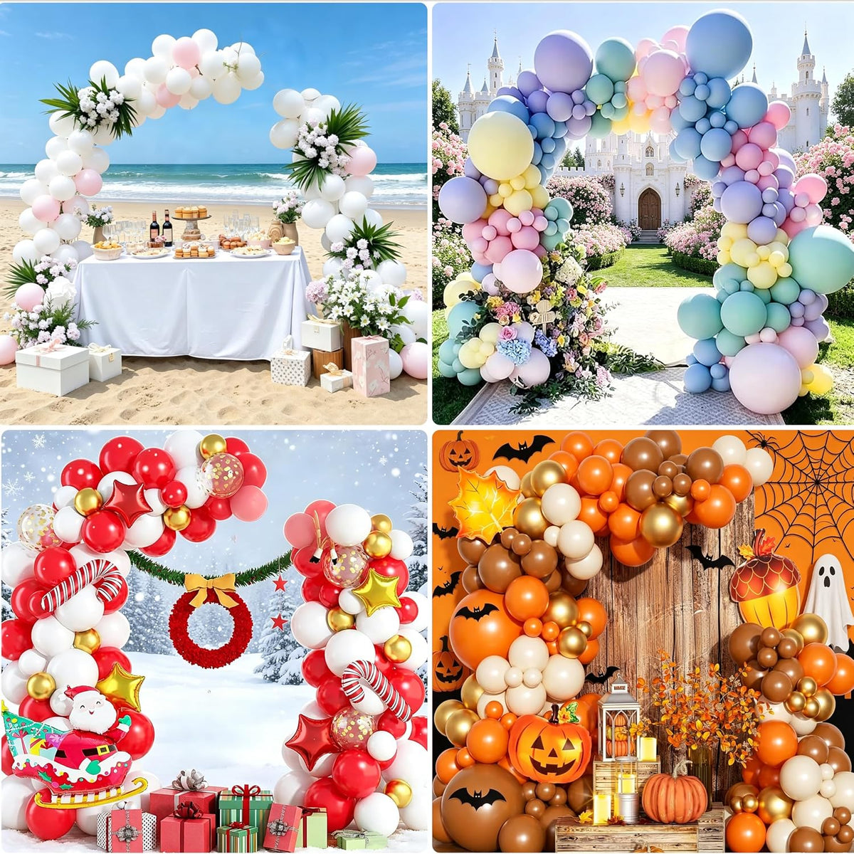 balloon arch kit,adjustable 8.2ft & 6ft half balloon on a desk or shelf