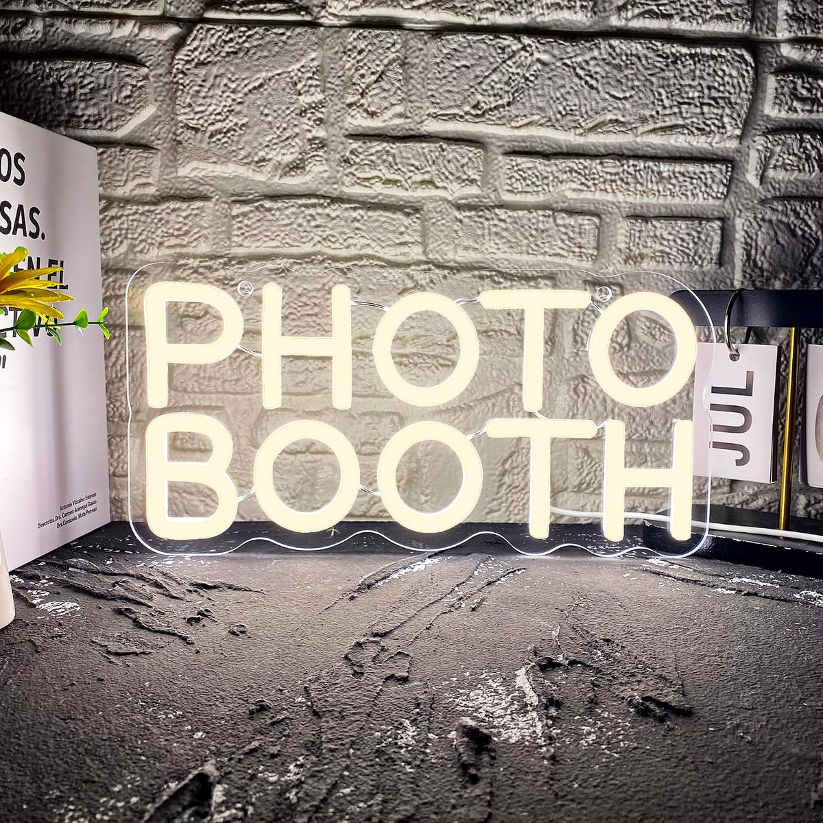 Allball Photo Booth Neon Signs for Wall Decor, Dimmable LED Photo Studio Neon...