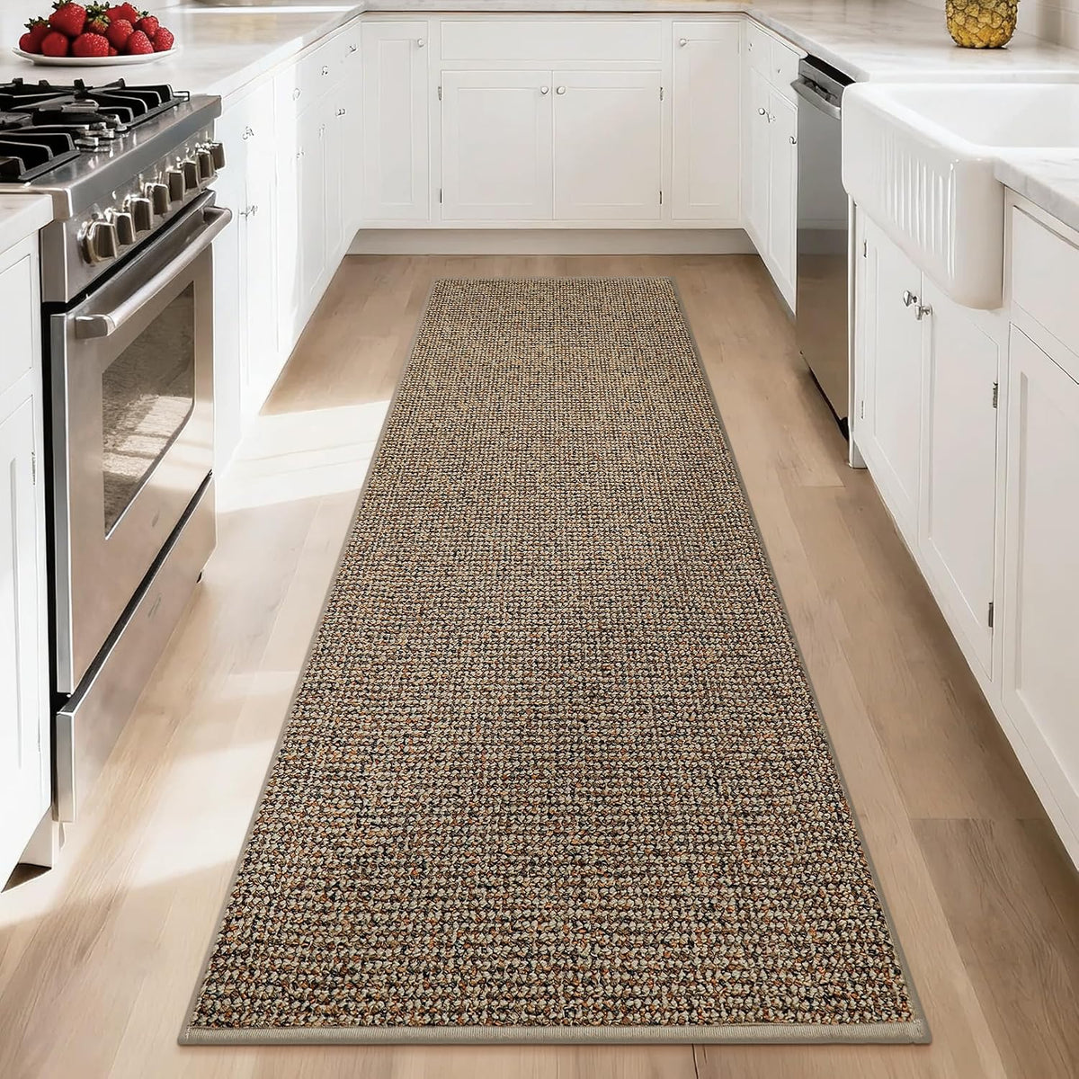 BEQHAUSE Hallway Runner Rugs 2x6, Hallway Rug Non-Slip Washable, Taupe