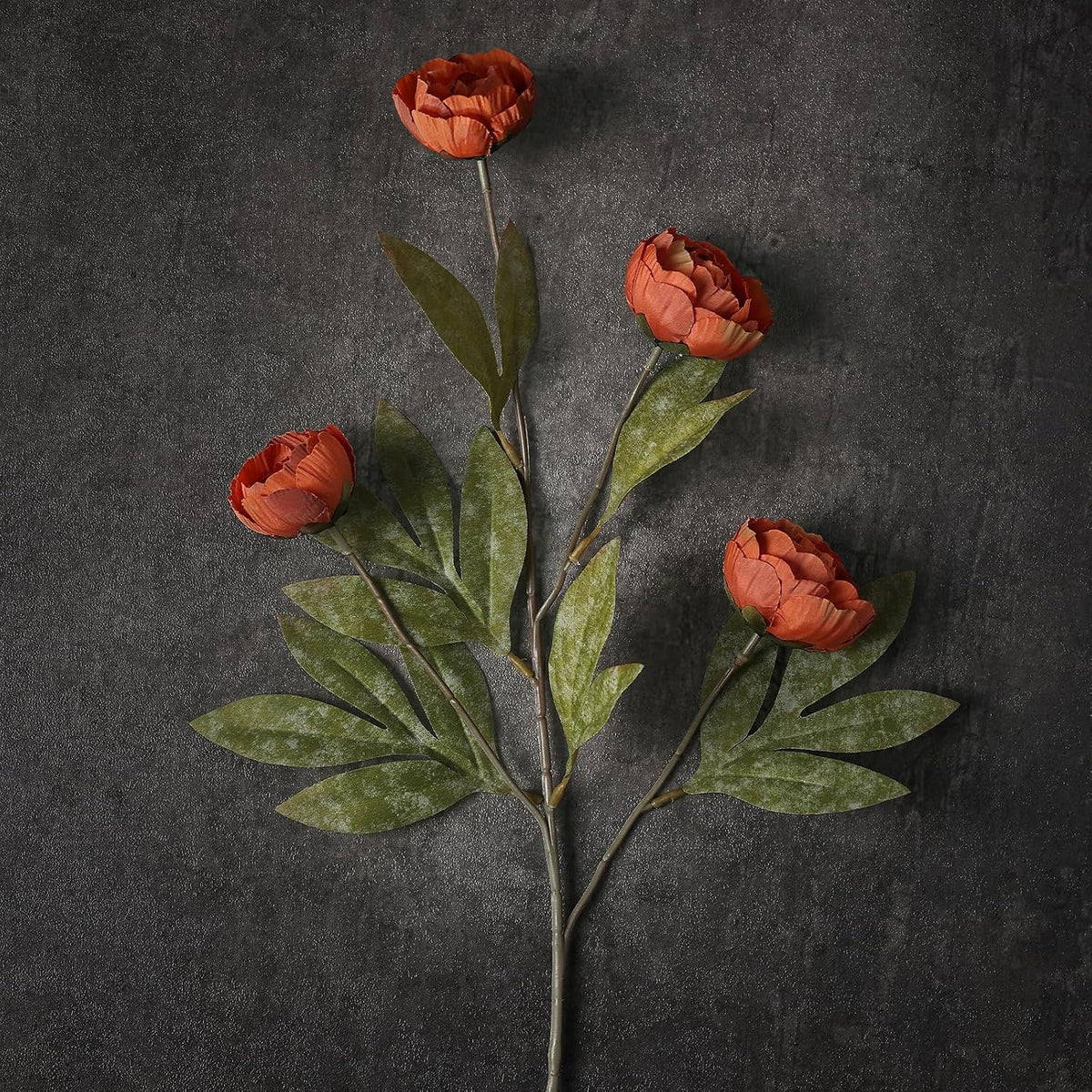 27" faux silk peony artificial fall flowers stems shown in use