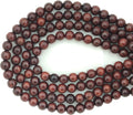 carpenterc round polished wood beads, blood sandalwood, 8mm, main product view