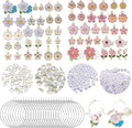 50 Sets Wine Glass Charms, Wine Charms for Stem Glasses, DIY Reusable Drink Markers for Weddings & Bachelorette with Alphabet Beads