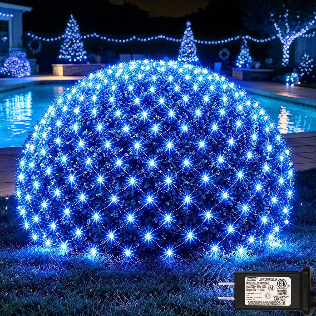 oycbuzo 300led net lights, 14.8ft x 5ft christmas, main product view