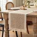 Table Runners 83 Inches,Waterproof Boho Table Runner with Tassel Fringe,Table Runner for Party Coffee Table