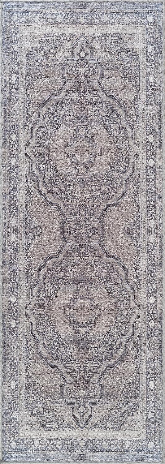 bloom rugs washable non-slip 7 ft runner, side view