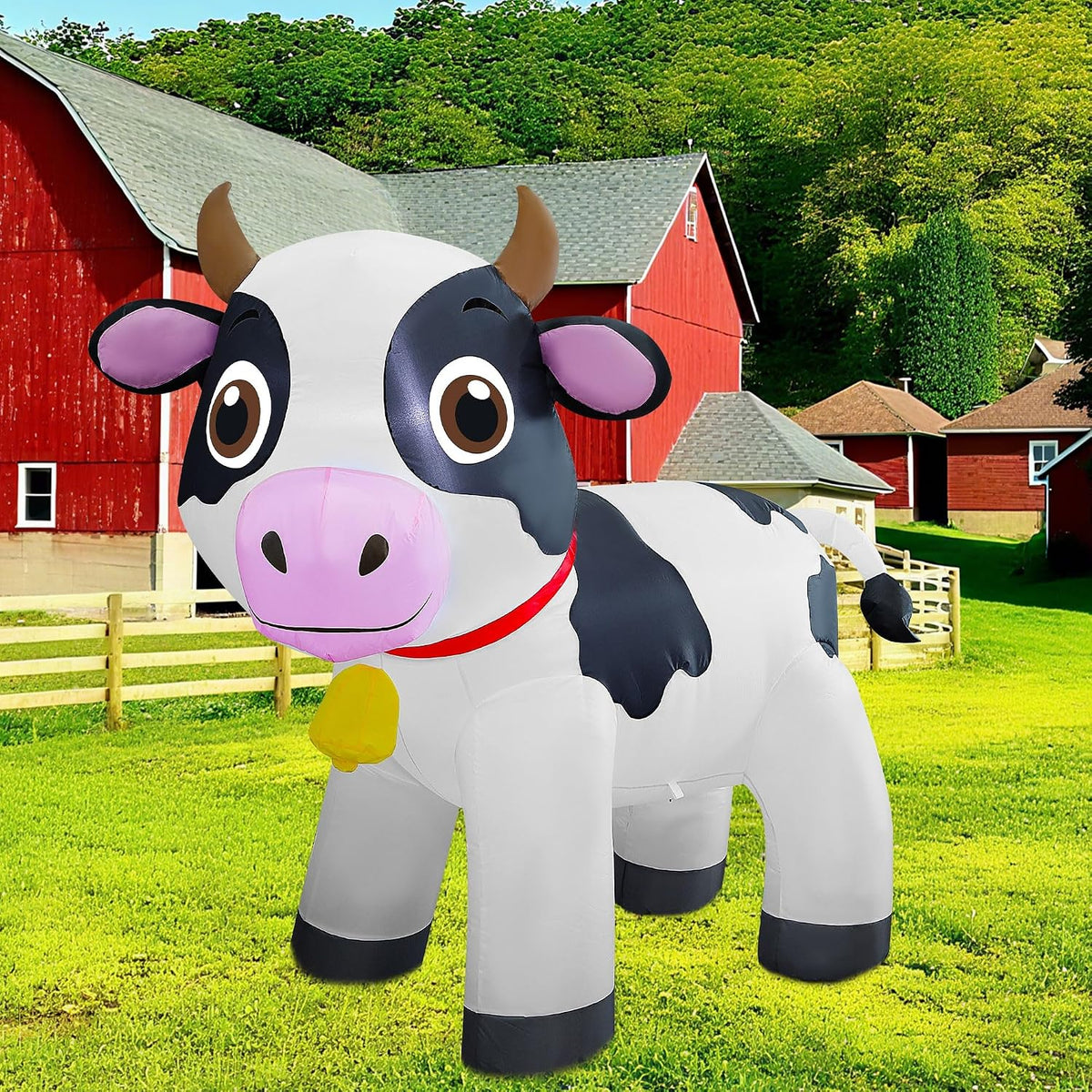 lulu home 6ft inflatable cow decoration, main product view