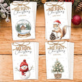 40 Pcs Christmas Gift Tags, 2.1"×3.5" Merry Christmas Tree Paper Tags with String, Hanging Presents Label Wrapping for Party Favor Decorations, 4 Styles - A03