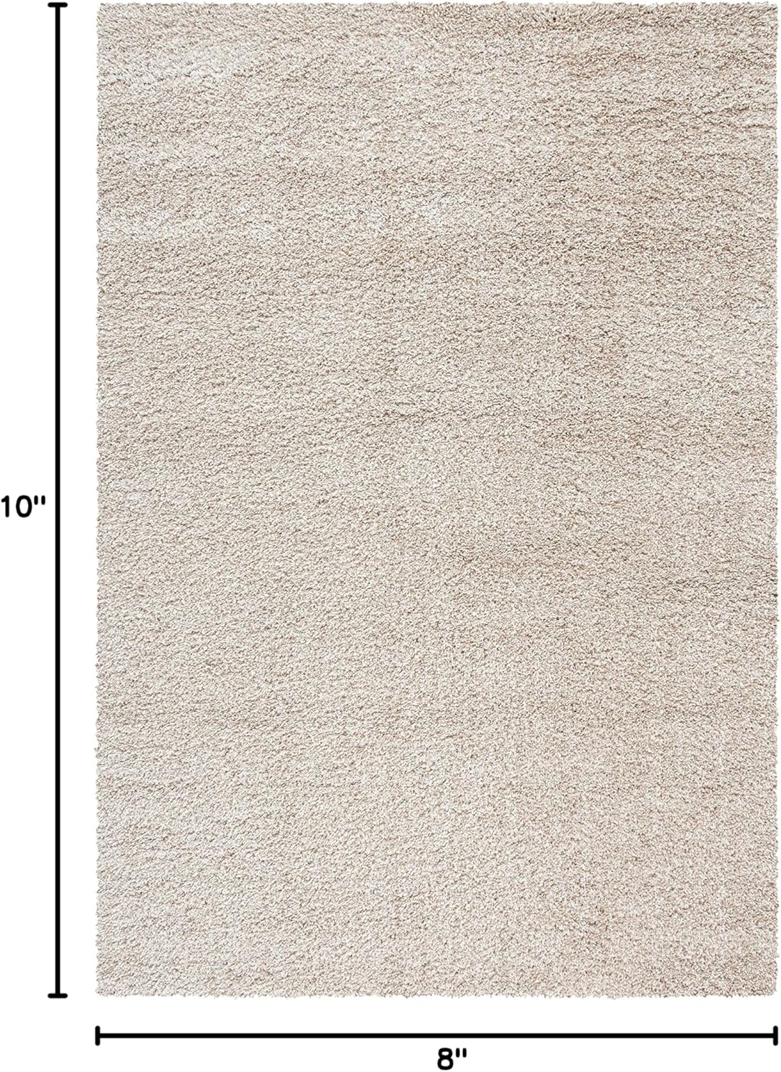 SAFAVIEH Area Rug 8x10 - California Shag Collection - Large - Beige, Non-Shed...