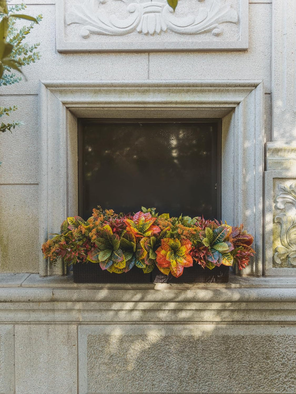 party joy 12 bunches artificial fall flowers, fake showing dimensions