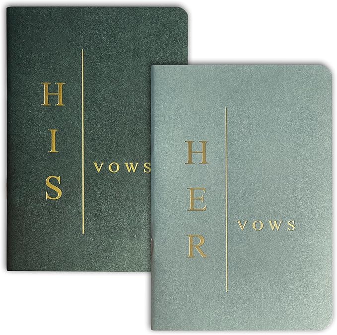 Wedding Vow Books His and Hers, Wedding Registry Gifts Ideas for Bride & Groom,Wedding Essentials