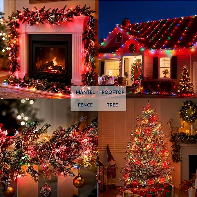 Joiedomi Christmas String Lights Indoor,100 Count Mini Red Light,21.4 FT Lighting Decor for Patio Dorm Classroom Bedroom Holiday Wedding Party Garland Birthday Festival,White Wire