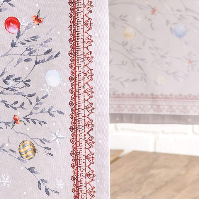 Maison d' Hermine Table Runner 100% Cotton Single Layer Table Runners 48 inches Long for Thanksgiving Christmas Decorations Home Kitchen Dining Party Wedding (Fairy Christmas, 14.5" x 48")