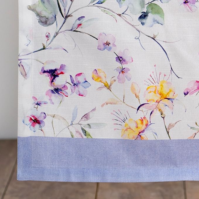 Maison d' Hermine Table Runner 100% Cotton Single Layer Table Runners 72 inches Long Decorative for Home Kitchen Dining Party Wedding Bridal Shower Spring Summer (Summer Floral, 14.50" x 72")