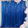 ShinyBeauty Royal Blue 8FTx8FT Sequin Photo Backdrop Sequin Backdrop Curtains Photography Backdrop Happy Birthday Backdrop for Party Chirismas Wedding Prom
