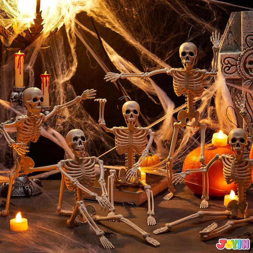 joyin 5 pcs posable halloween skeleton decor 16, close-up detail