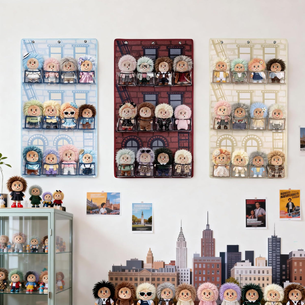 hanging display storage compatible with labubu dolls (no, package contents