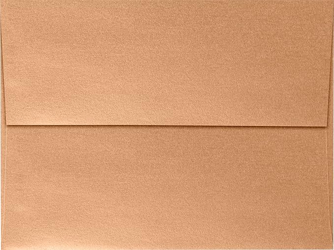LUXPaper A7 Invitation Envelopes | Peel & Press | 5 1/4" x 7 1/4" | Copper Metallic | 80lb. Text | 250 Qty