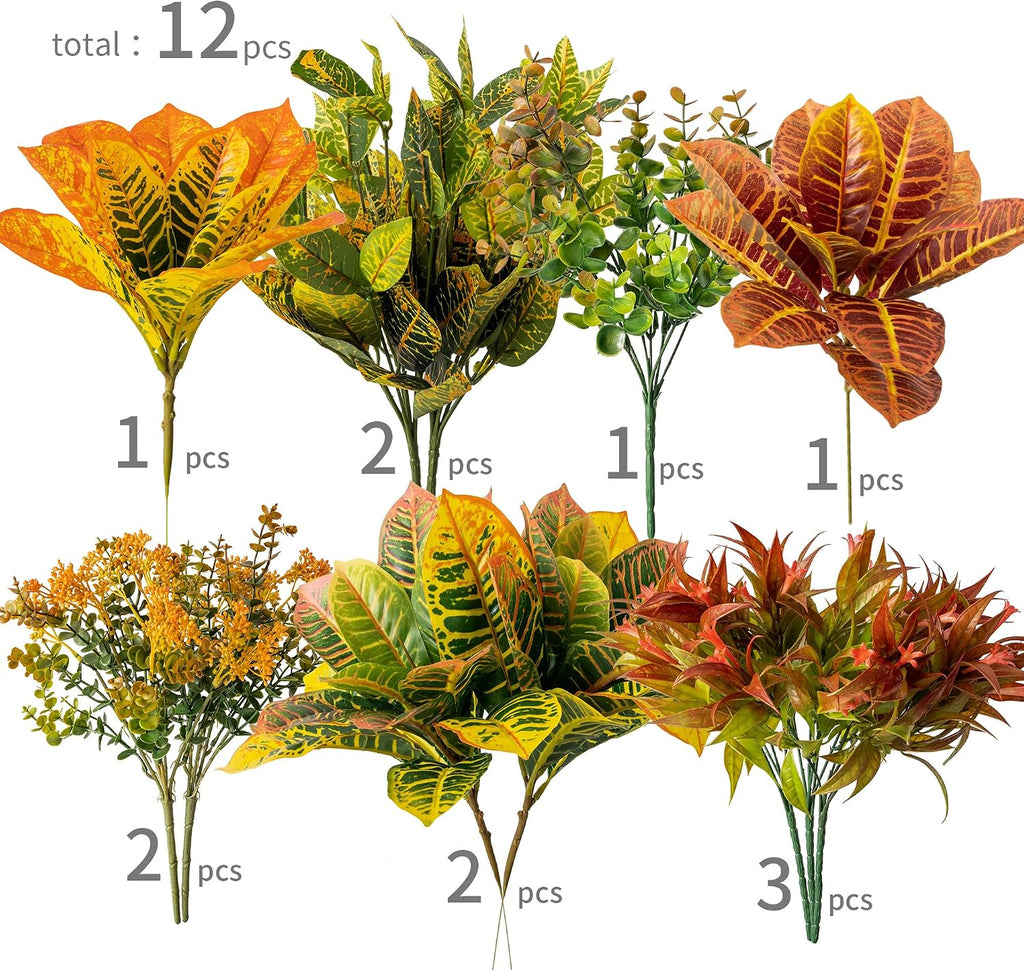 party joy 12 bunches artificial fall flowers, fake shown in use