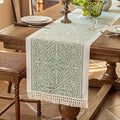 Table Runners 95 Inches,Waterproof Boho Table Runner with Tassel Fringe,Table Runner for Party Coffee Table