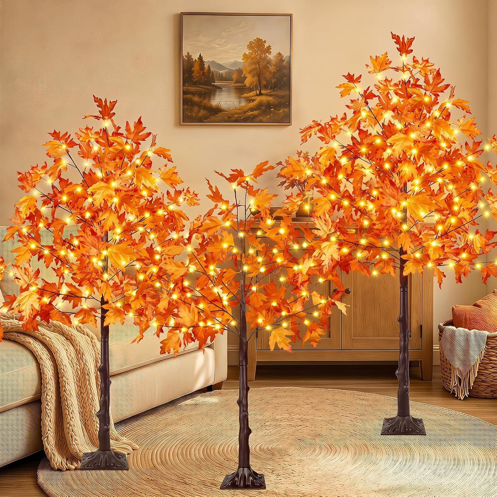 4/5/6ft 300 led lighted maple tree, artificial fall, main product view