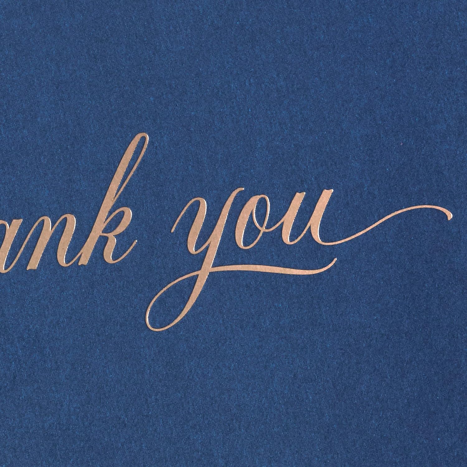 Hallmark Thank You Cards, Silver Foil, 40 Cards with Envelopes | Navy Design, Blank Inside, 5.2 X 3.75 Inch, High Quality, Well-managed Forests