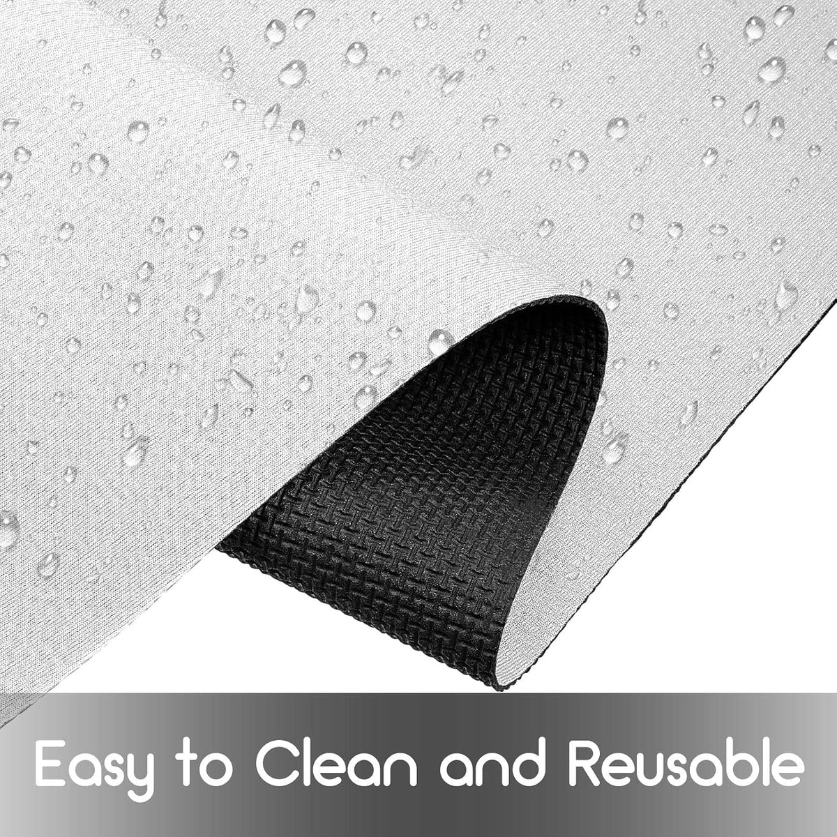 Boao 20 X 2.3 Ft Neoprene Carpet Runner White, Non Slip Rubber Backed